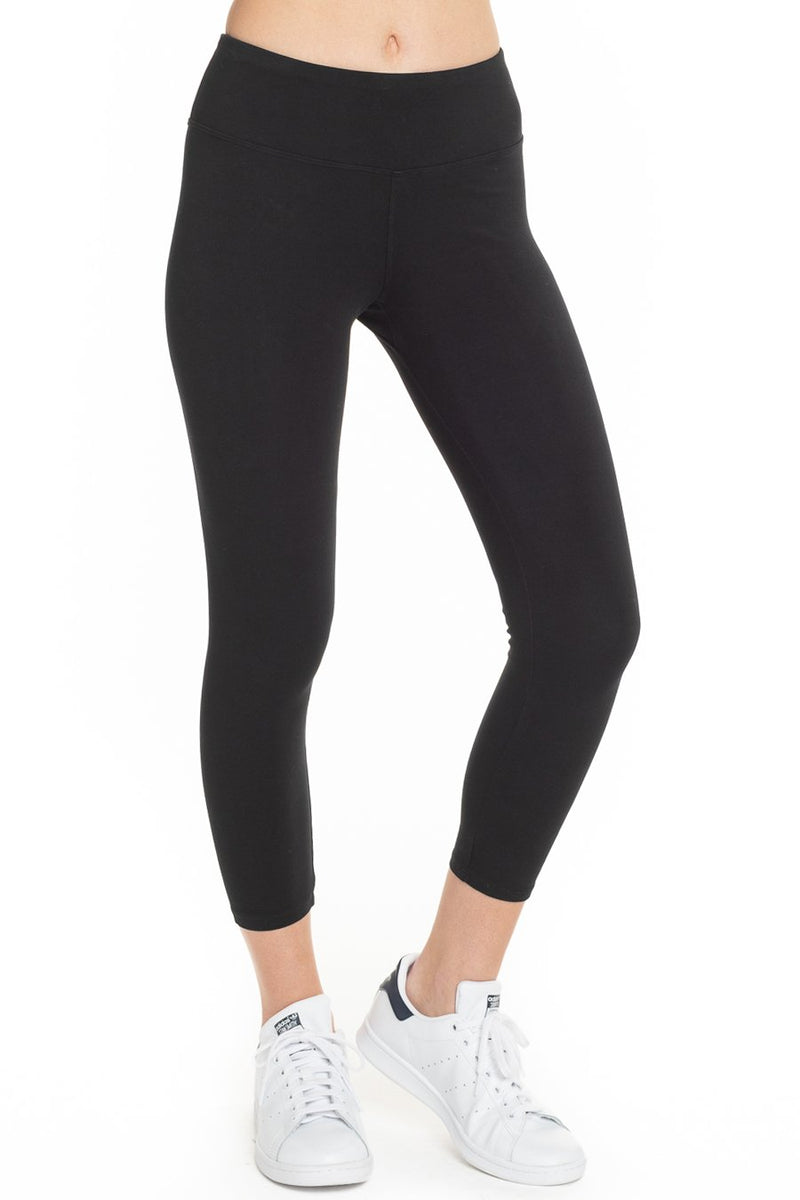 Hard Tail Racer Stripe Flat Waist Ankle Leggings at EverydayYoga