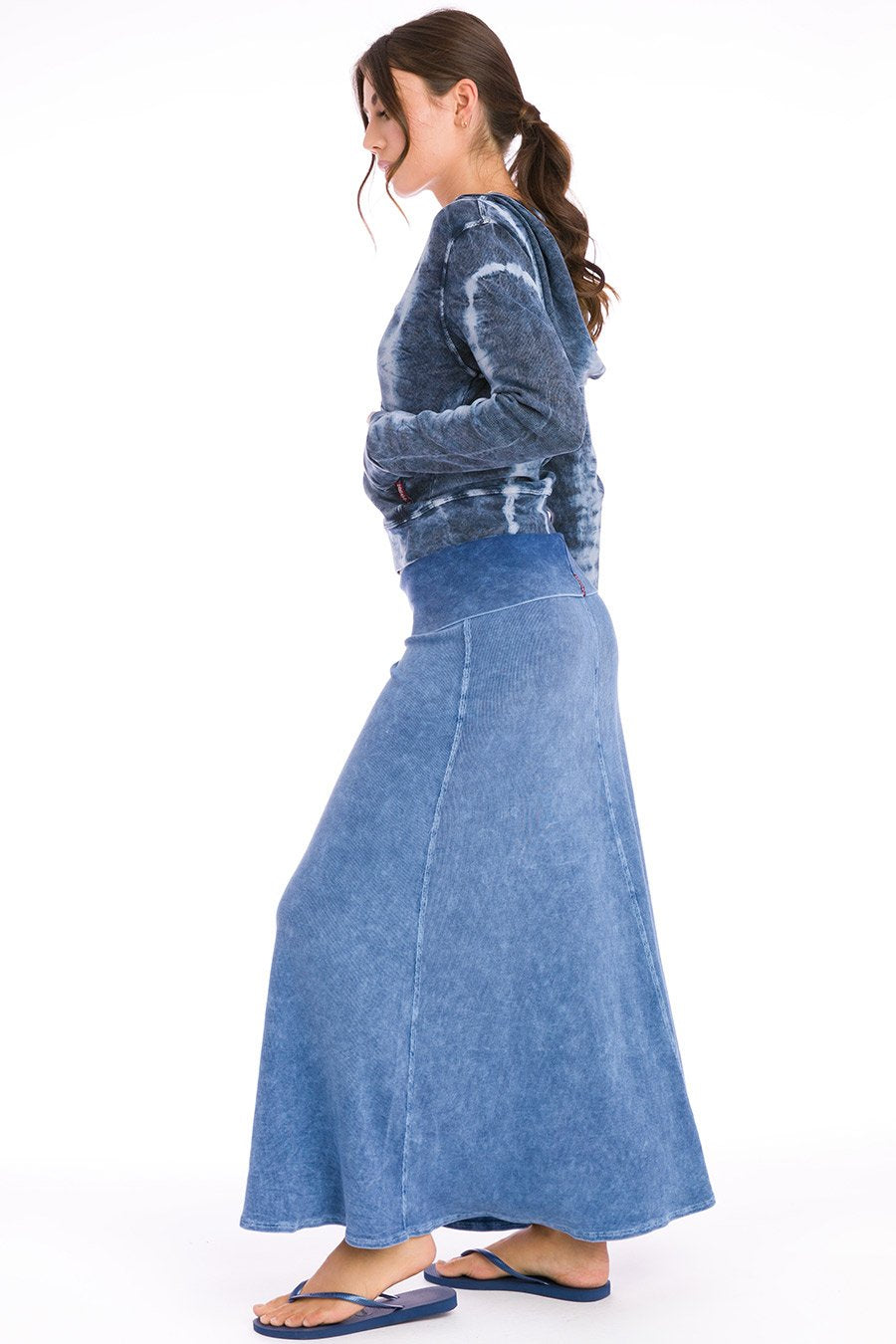 TFW49 SIDE TUCK WRAP SKIRTブルー L TFW49 SIDE TUCK WRAP SKIRTブルー L TFW49 SIDE TUCK WRAP