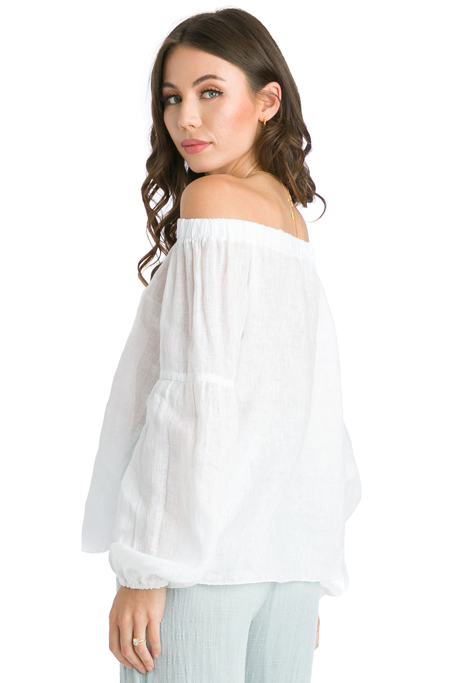 Off Shoulder Linen Top – Hard Tail Forever
