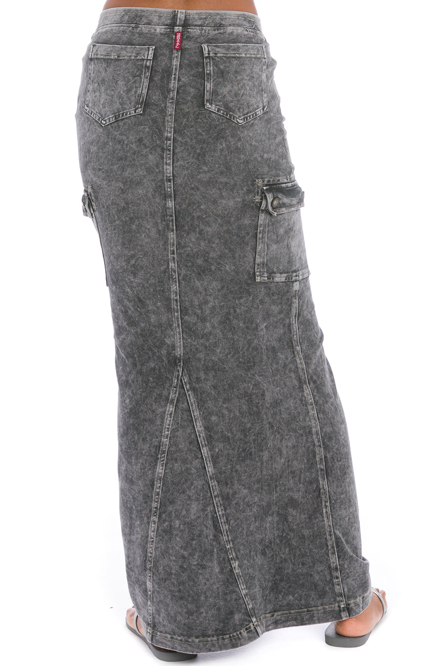 Hardtail long denim skirt online